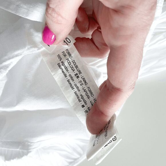 Zara Womens Blouse Off Shoulder Top Pull On Flowy Fit Classic White Small NWT - Picture 4 of 6